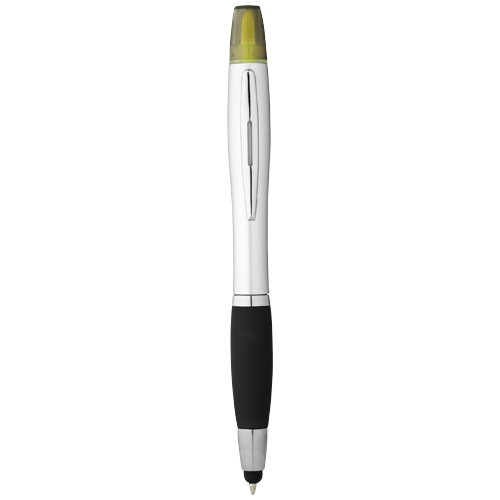 Nash Stylus Kugelschreiber und Marker silber mit farbigem Griff