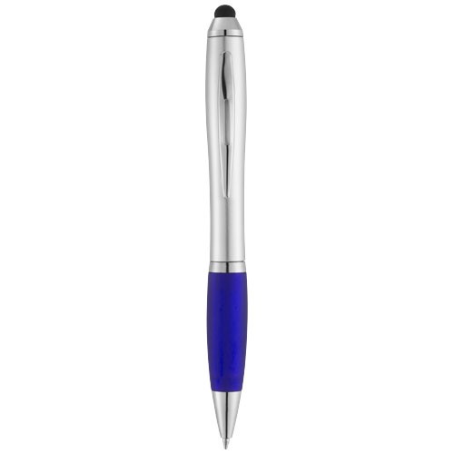 Nash Stylus Kugelschreiber silber mit farbigem Griff