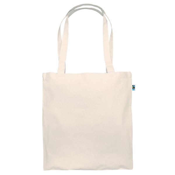 Tasche aus Fairtrade-Baumwolle mit zwei langen Henkeln